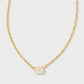 Cailin Crystal Pendant Necklace Gold Champagne Opal