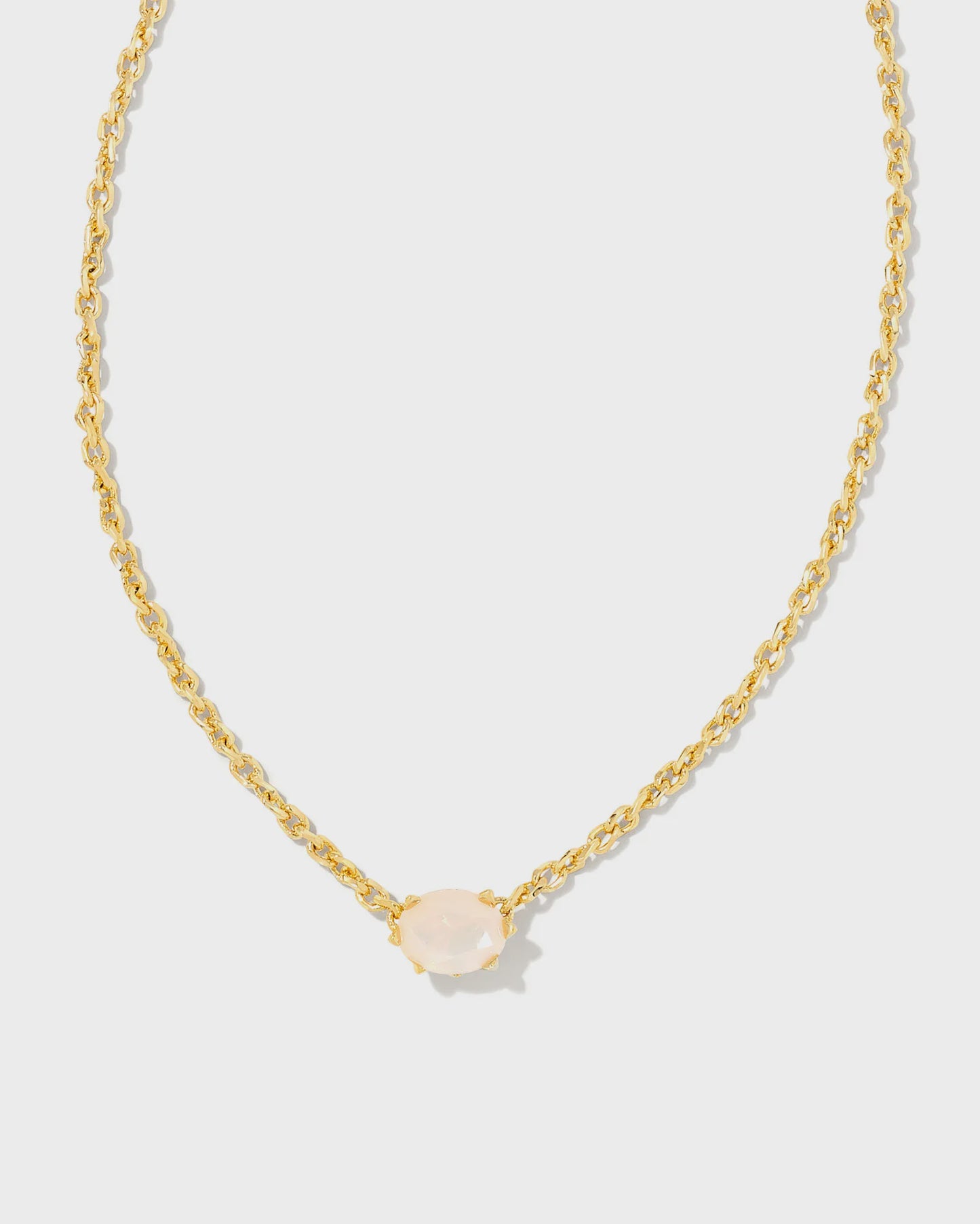 Cailin Crystal Pendant Necklace Gold Champagne Opal