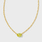 Cailin Crystal Pendant Necklace Gold Peridot Crystal