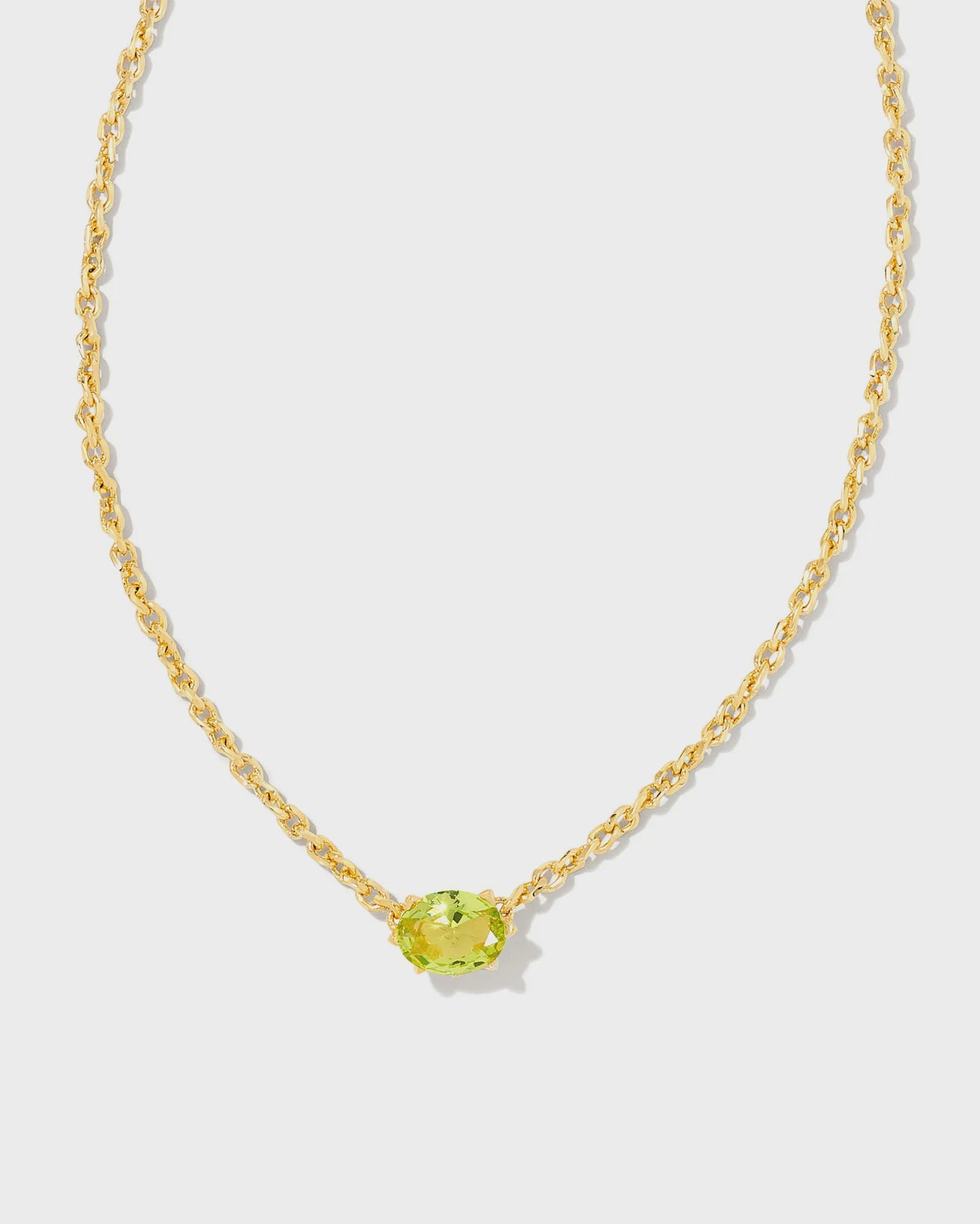 Cailin Crystal Pendant Necklace Gold Peridot Crystal