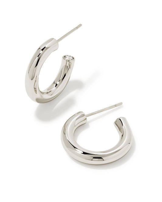 Colette Huggie Earrings Silver