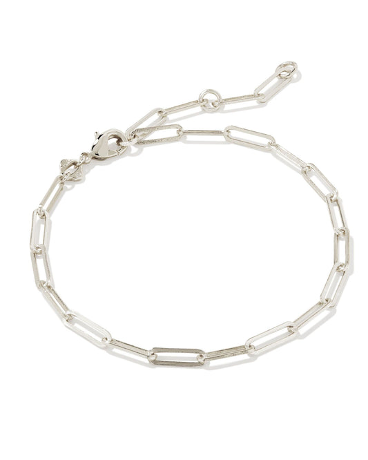 Courtney Paperclip Bracelet Silver