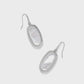 Dani Ridge Frame Drop Earrings Silver Mother of Pearl