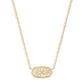 Elisa Short Pendant Necklace Gold Filigree