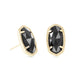 Ellie Stud Earrings Gold Black