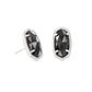 Ellie Stud Earrings Silver Black