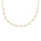 Haisley Heart Strand Necklace Gold White Crystal