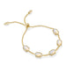 Hallie Delicate Chain Bracelet Gold Opalite Illusion