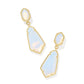 Hallie Convertible Drop Earrings Gold Opalite Illusion