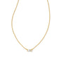 Juliette Pendant Necklace Gold White Crystal