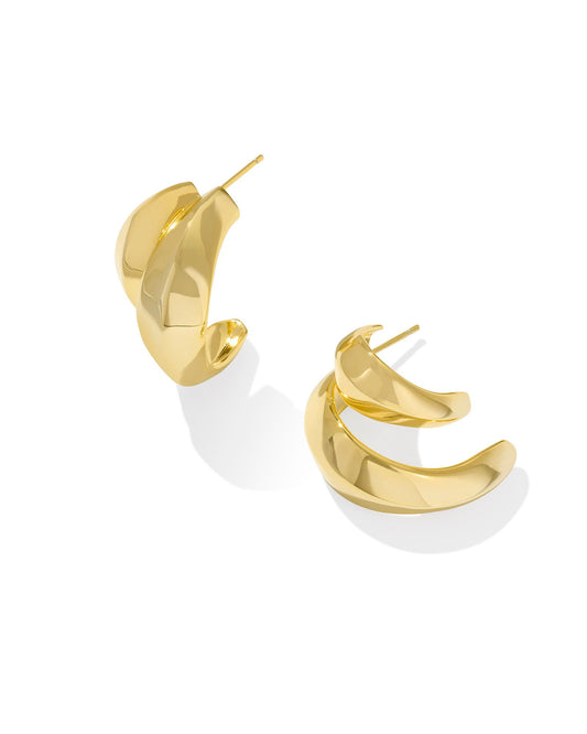 Liana Double Hoop Earrings Gold