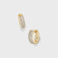 Mikki Pave Huggie Earrings Gold