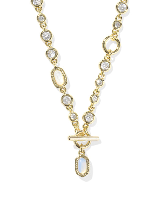 Mini Elisa Abbie Strand Necklace Gold White Mix