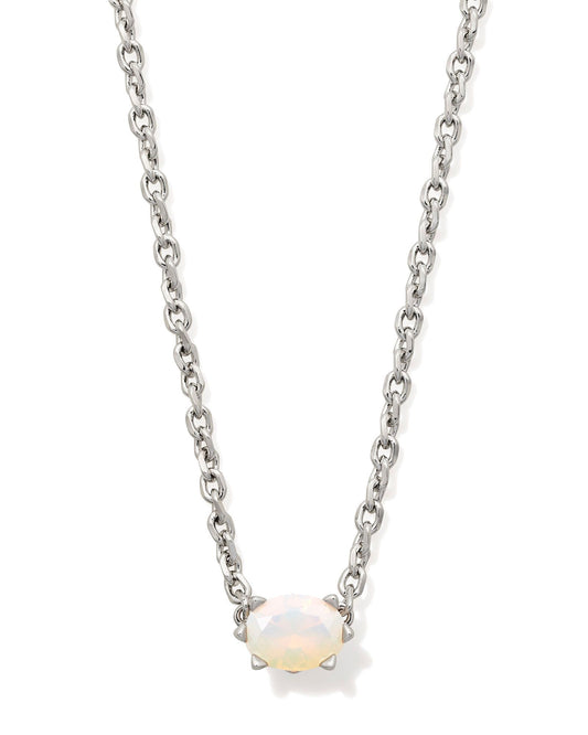 Cailin Crystal Pendant Necklace Silver Champagne Opal Crystal