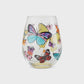 Butterfly Stemless Wine Glass