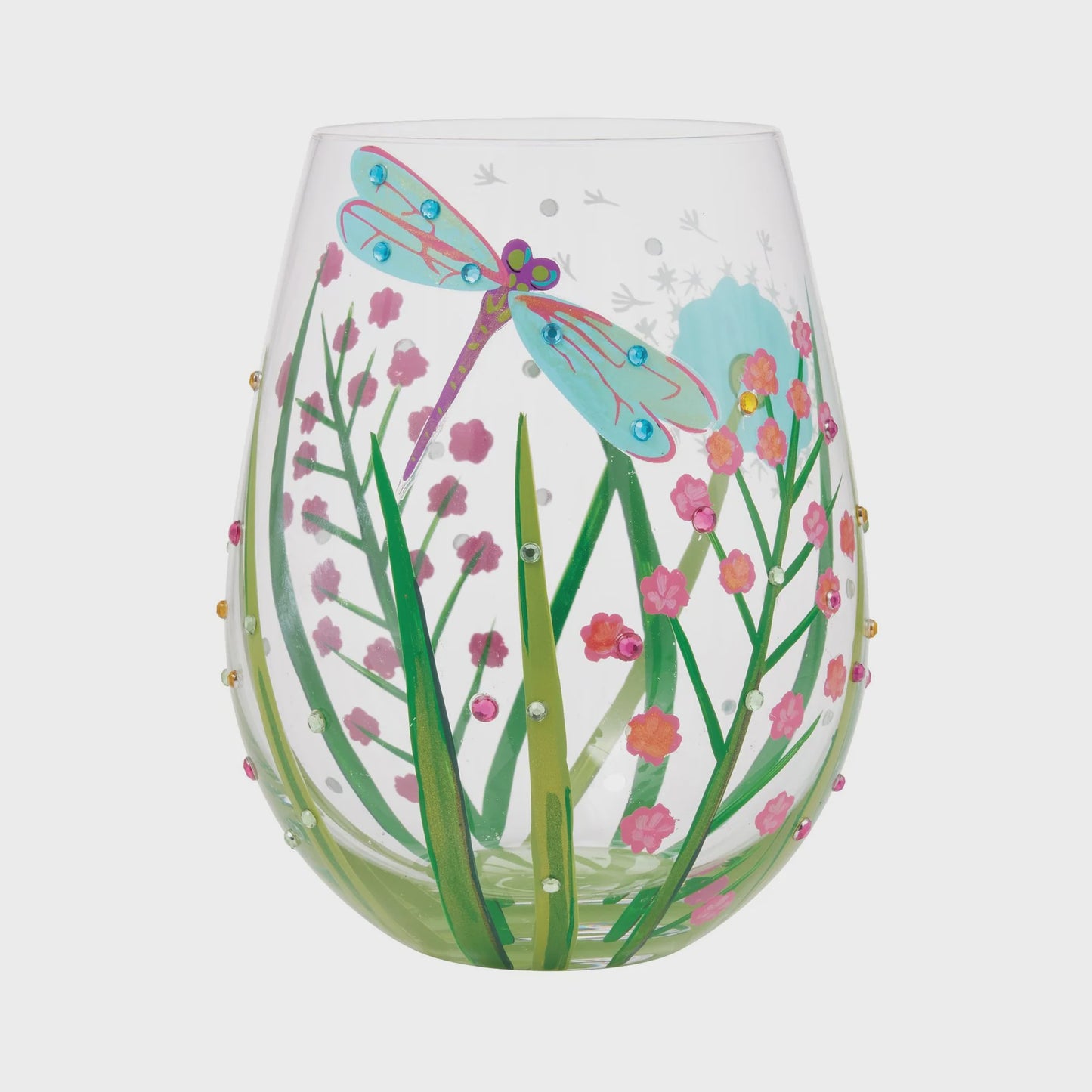 Dragonfly Stemless Wine Glass