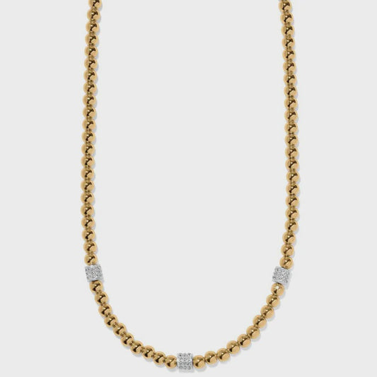 Meridian Petite Beads Station Necklace Gold