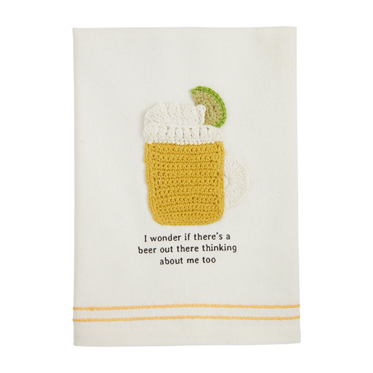 Beer Fiesta Crochet Towel