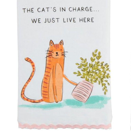 Cat in Charge Ric Rac Towel