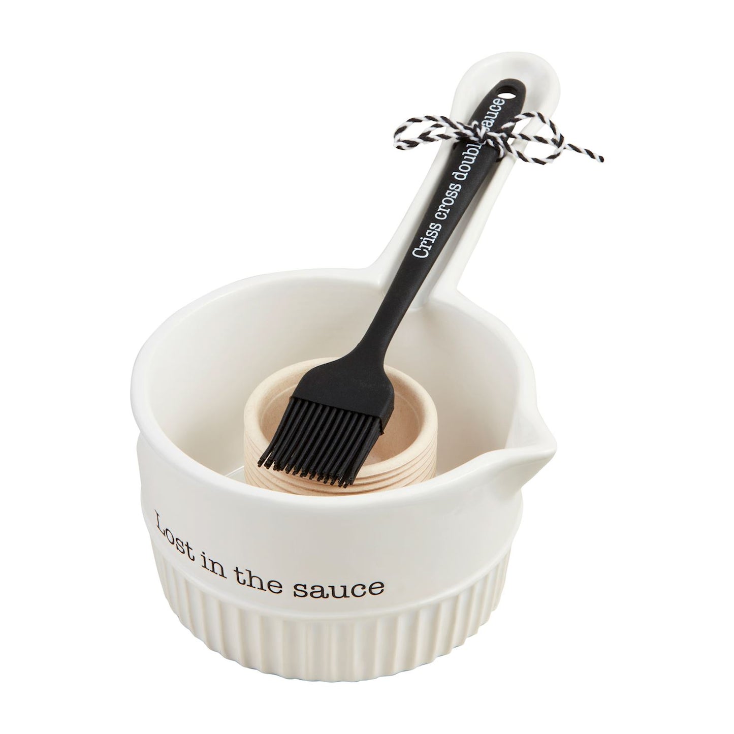 Circa Sauce Pot & Brush Set