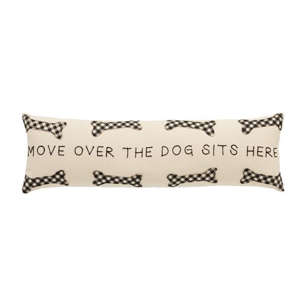 Dog Bone Applique Long Pillow