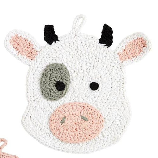 Cow Crochet Trivet