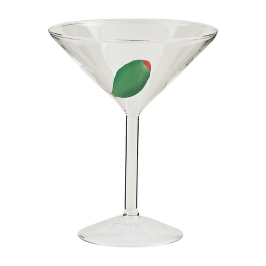 Martini and Olive Glass