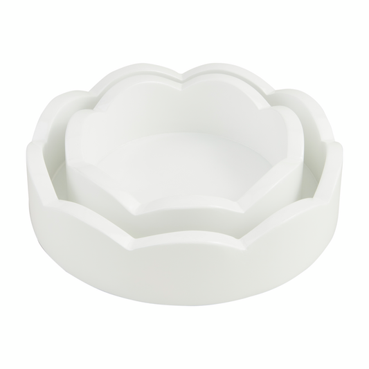 Small Scalloped Tray Set