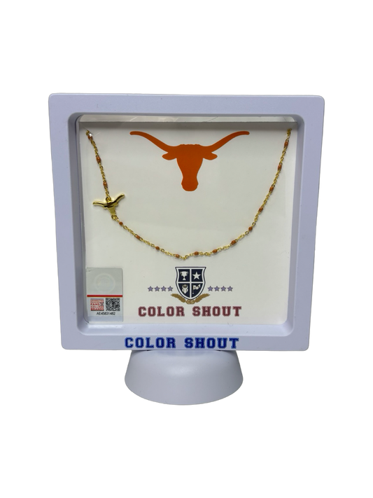 UT Side Set Logo Necklace