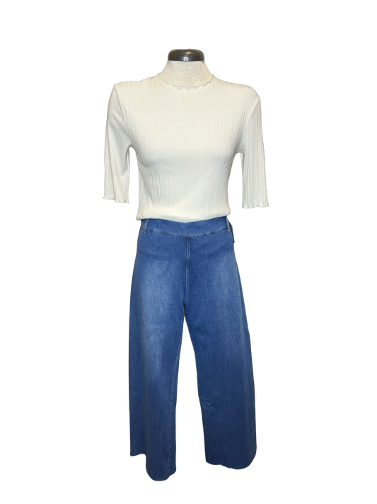 Erin Hi Waist Wide Leg Denim Mid Wash