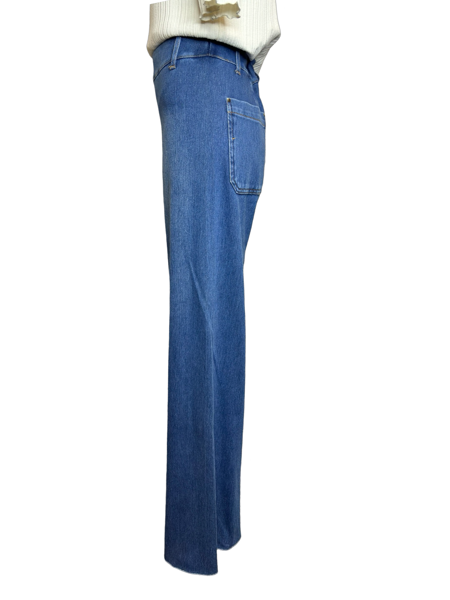 Erin Hi Waist Wide Leg Denim Mid Wash