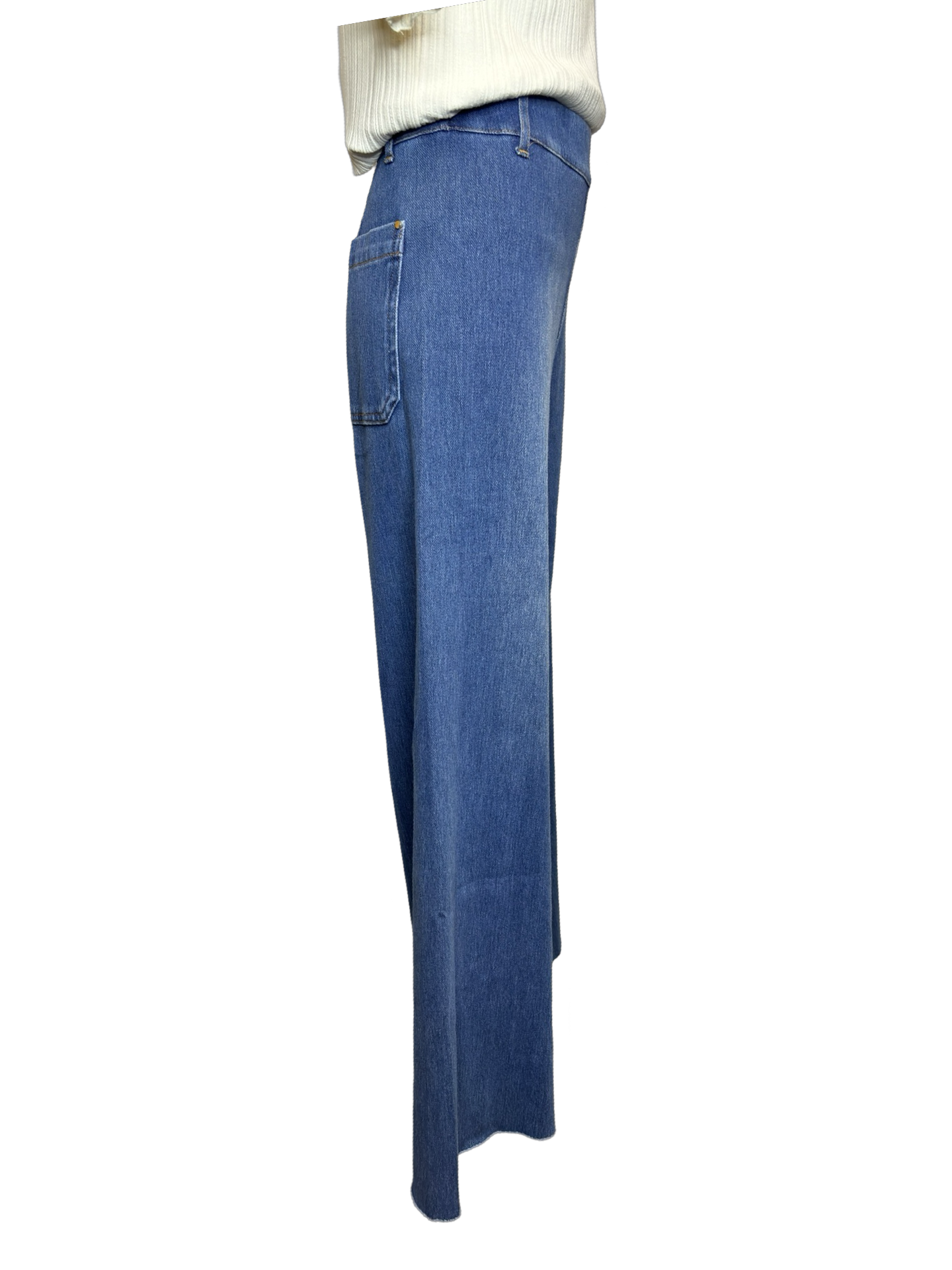 Erin Hi Waist Wide Leg Denim Mid Wash