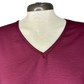 Burgundy V Neck Top