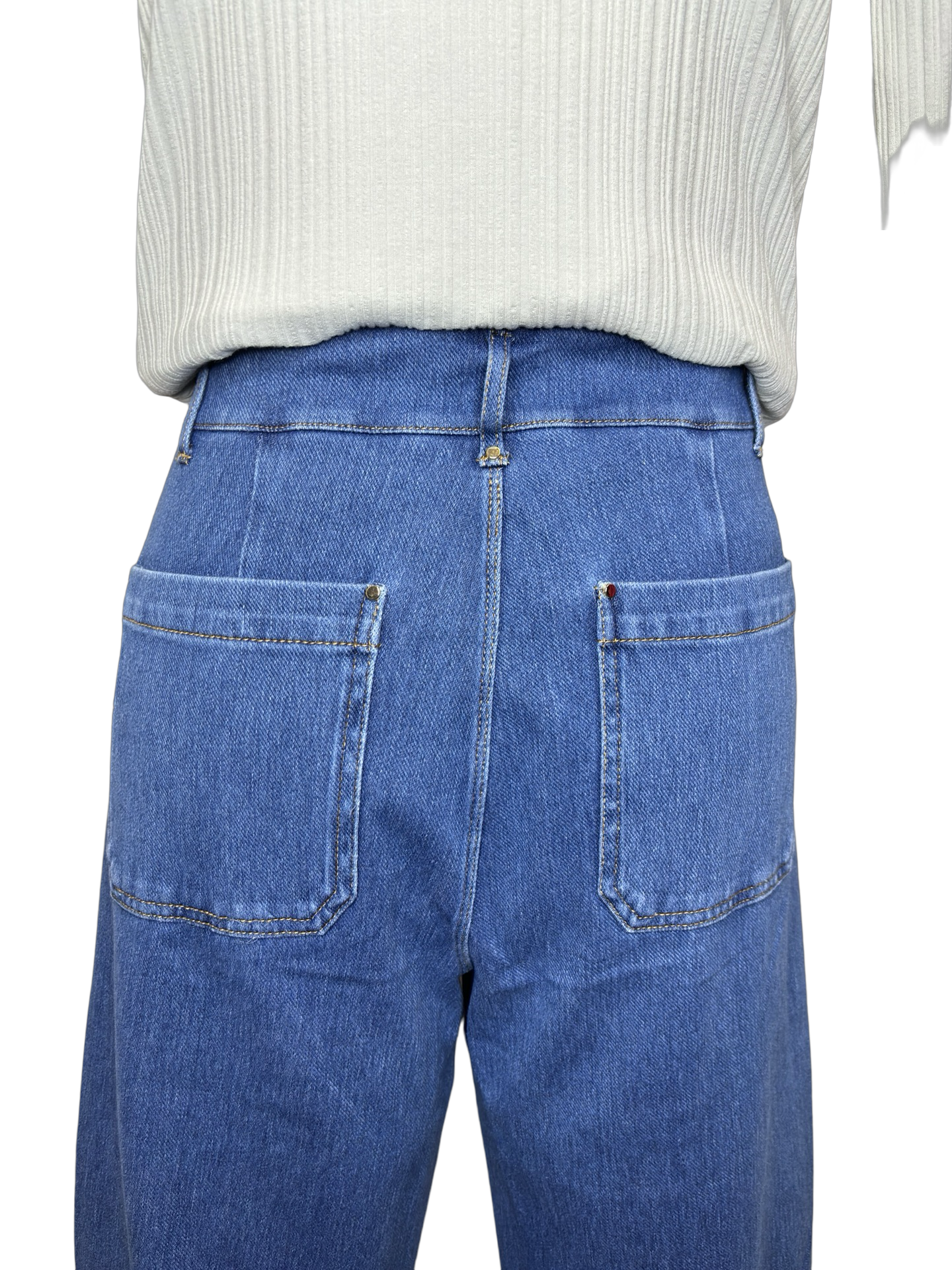 Erin Hi Waist Wide Leg Denim Mid Wash