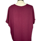 Burgundy V Neck Top