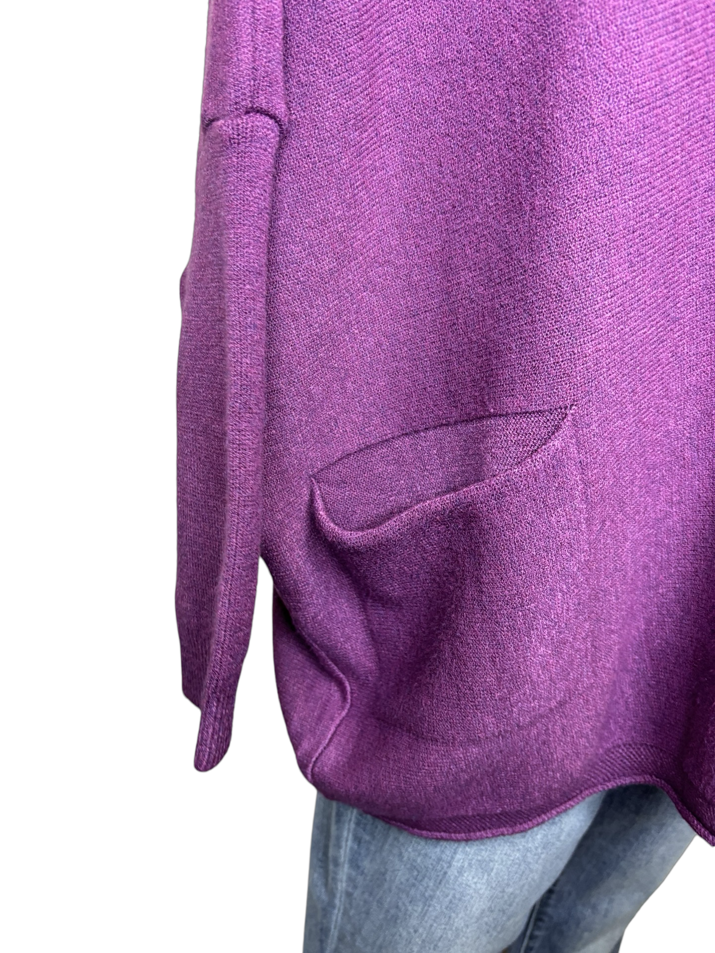 Leonie Oversize V Neck Sweater Grape