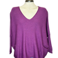 Leonie Oversize V Neck Sweater Grape