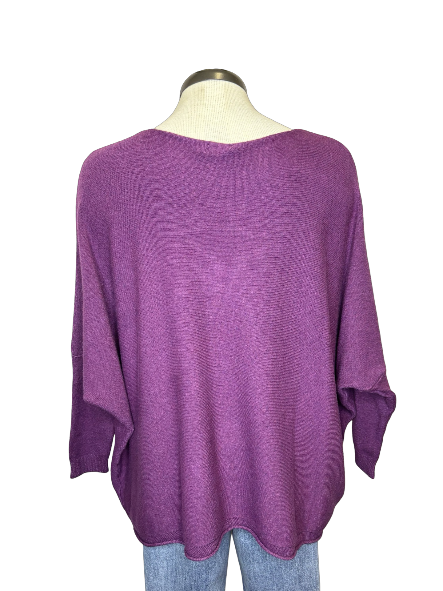 Leonie Oversize V Neck Sweater Grape