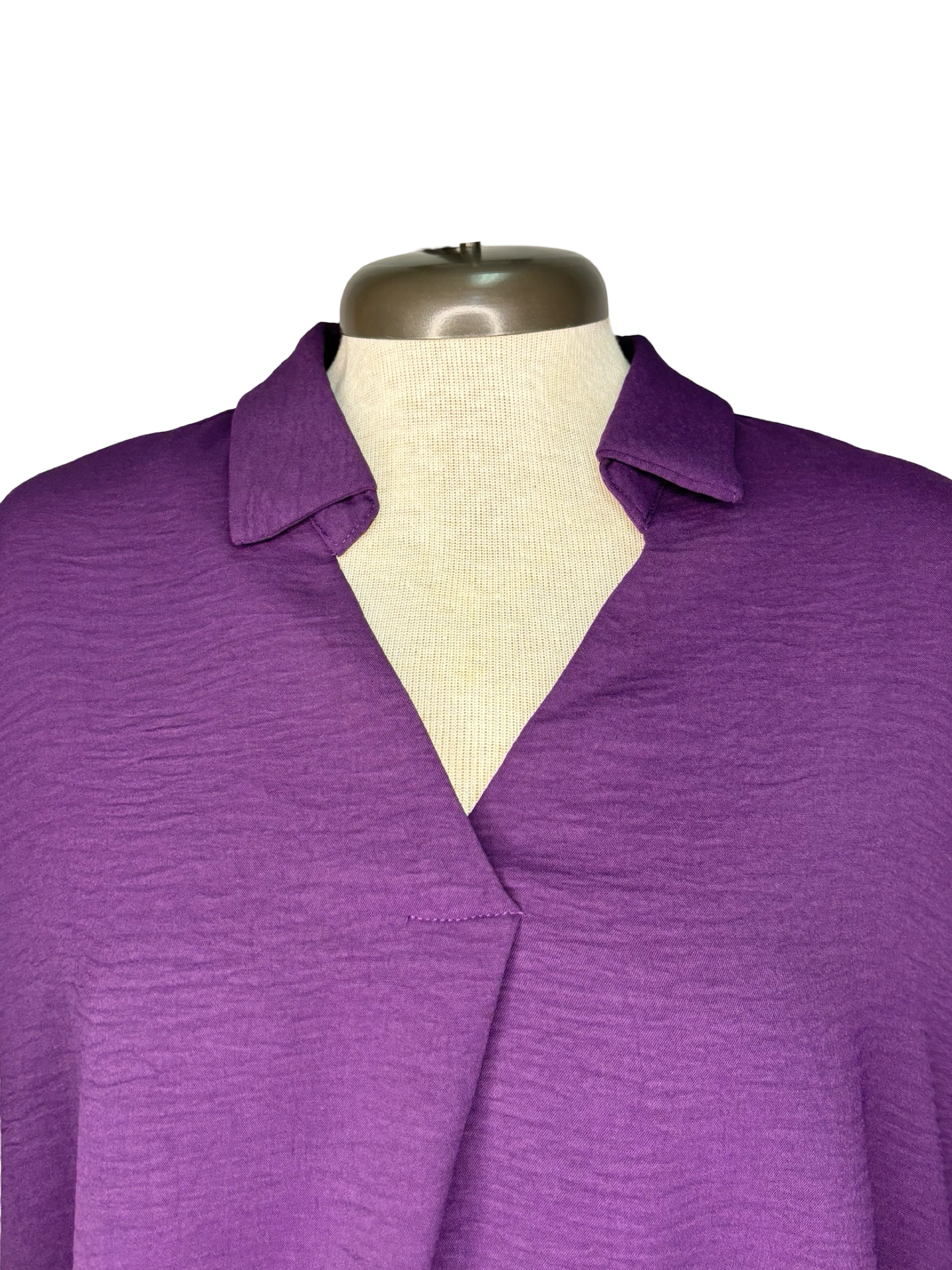 Collared Woven Top Purple