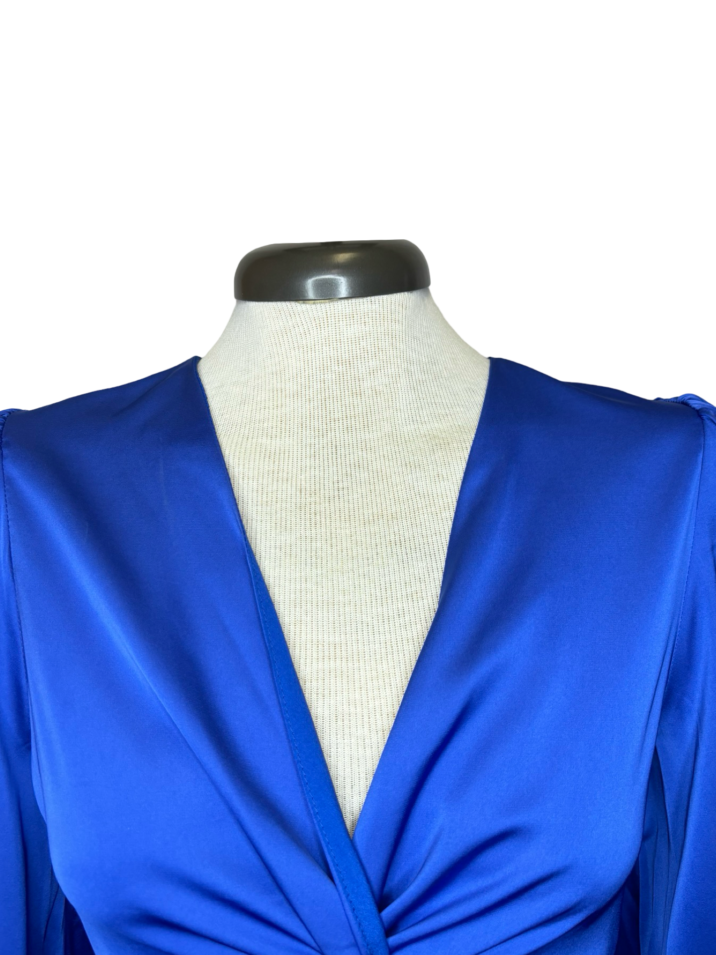 Front Twist Pleated Dress Royal Blue