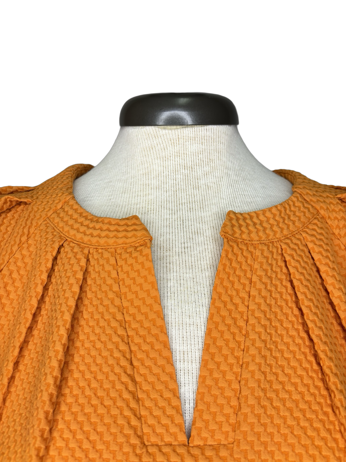 Pleated Sleeve Top Orange