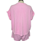 TEXAS Graphic Textured Top Baby Pink