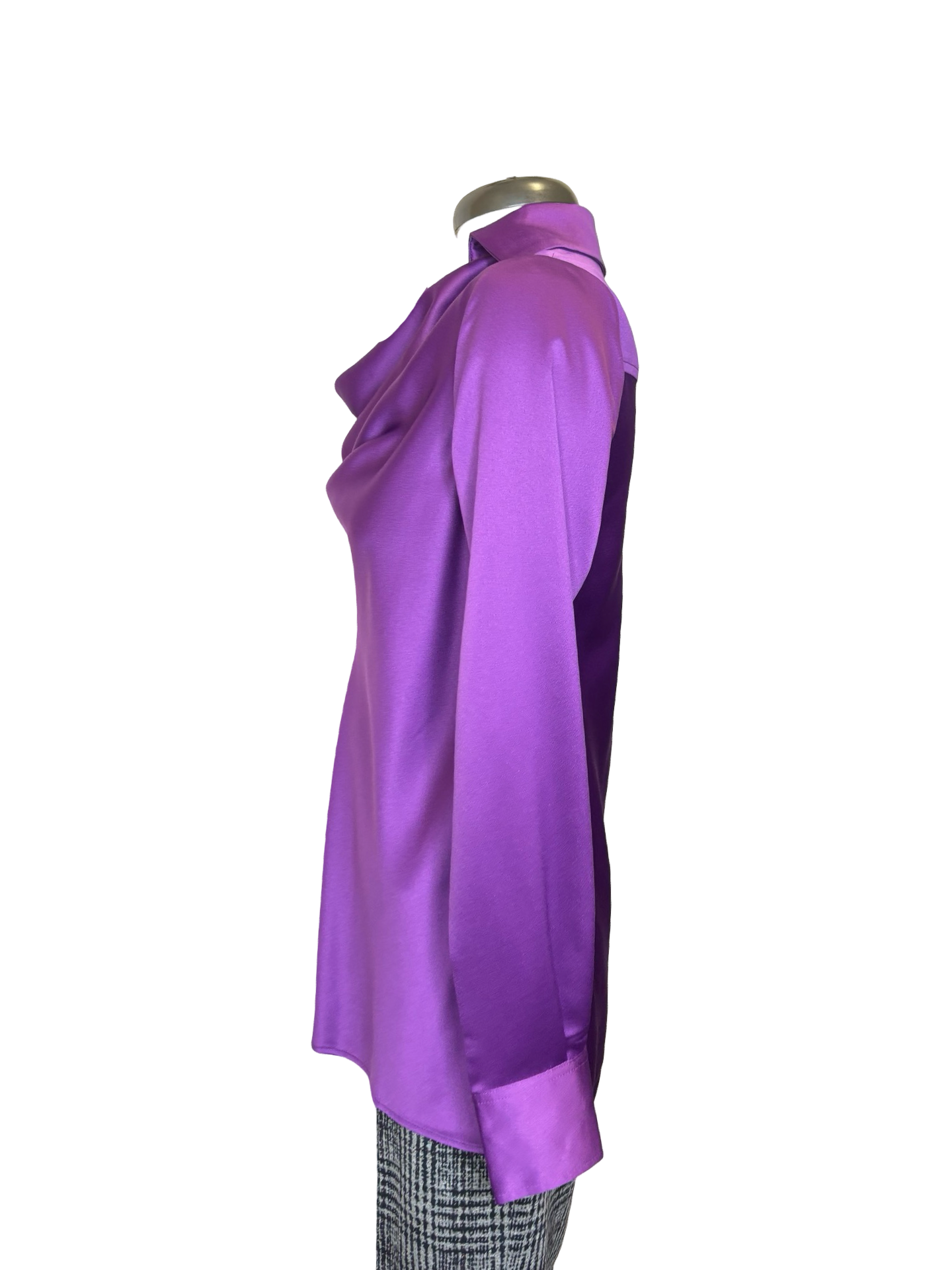 Wallis Draped Cowl Neck Top Purple