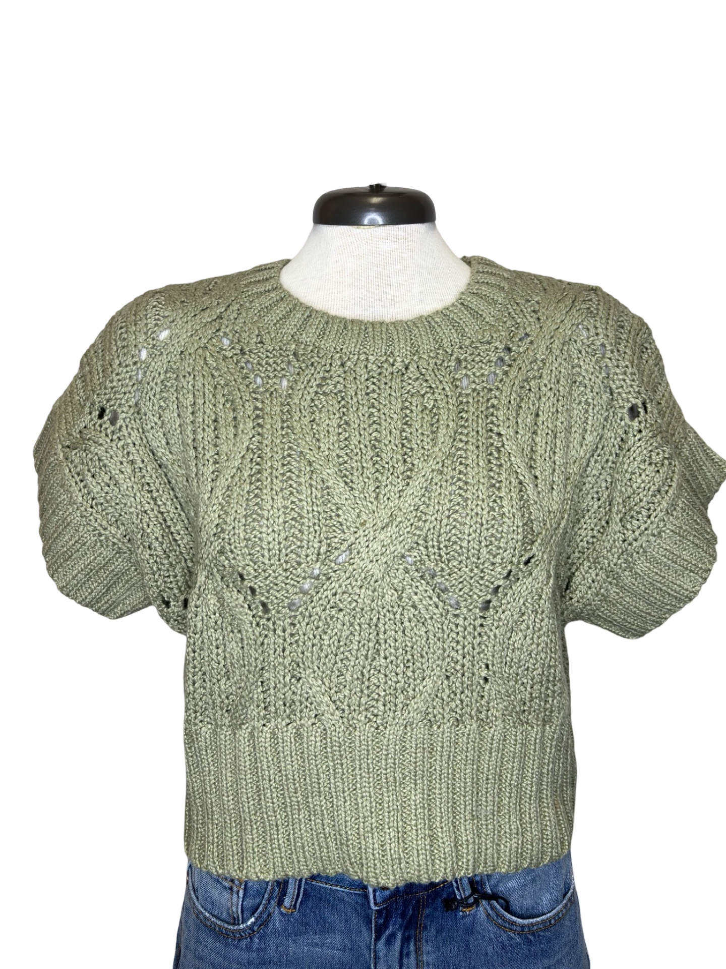 Cali Crochet Top Olive