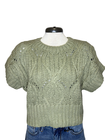 Cali Crochet Top Olive