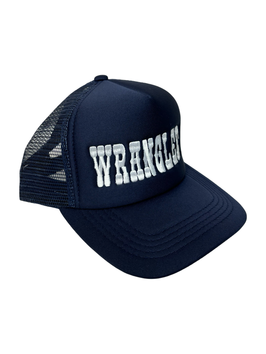 Wrangler Navy in White Foam Trucker Hat