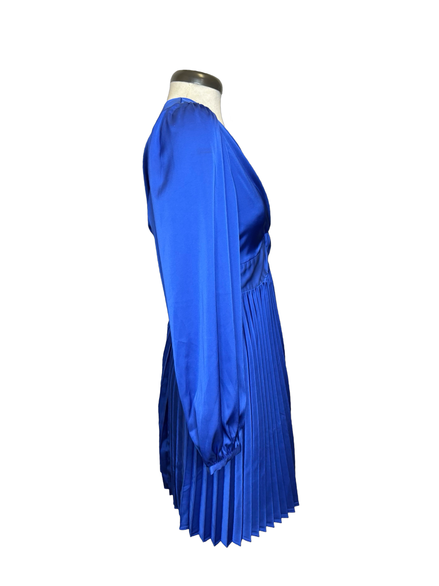 Front Twist Pleated Dress Royal Blue