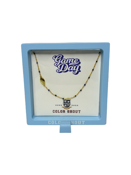 Wrangler Side Set Football Necklace