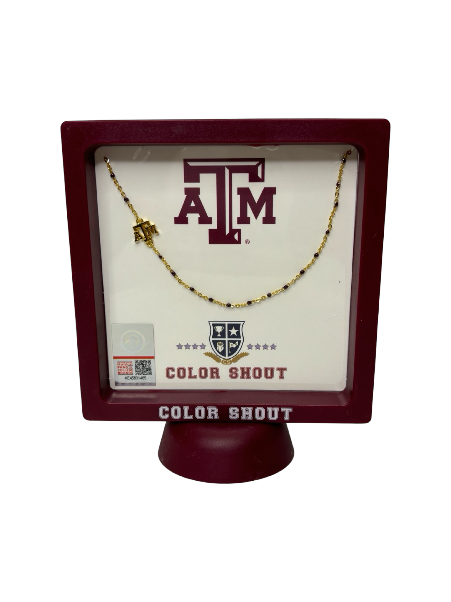 Texas A&M Side Set Logo Necklace