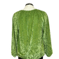 Brisk Green Burnout Peasant Top